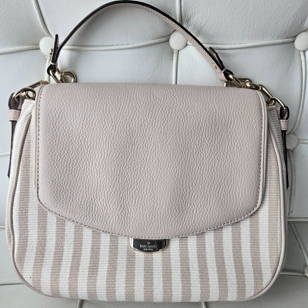 Striped Canvas and Leather Kate Spade Bag